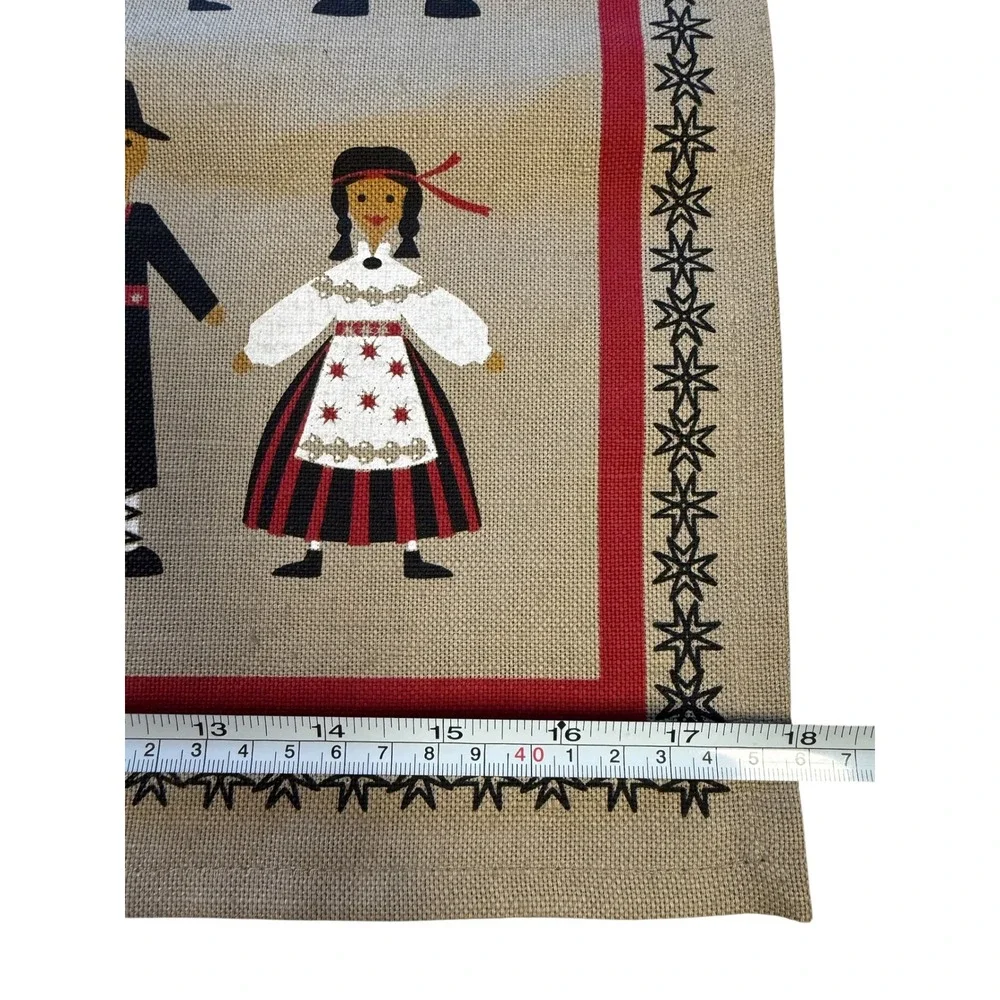 Linen Paradise Estonia 100% Linen Folk Art 2 Tea Towels NEW Traditional Costume